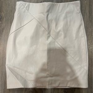 Dynamite Leather Oyster White Mini Skirt XS